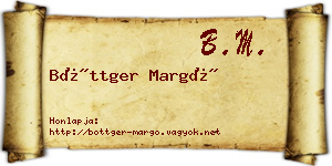 Böttger Margó névjegykártya